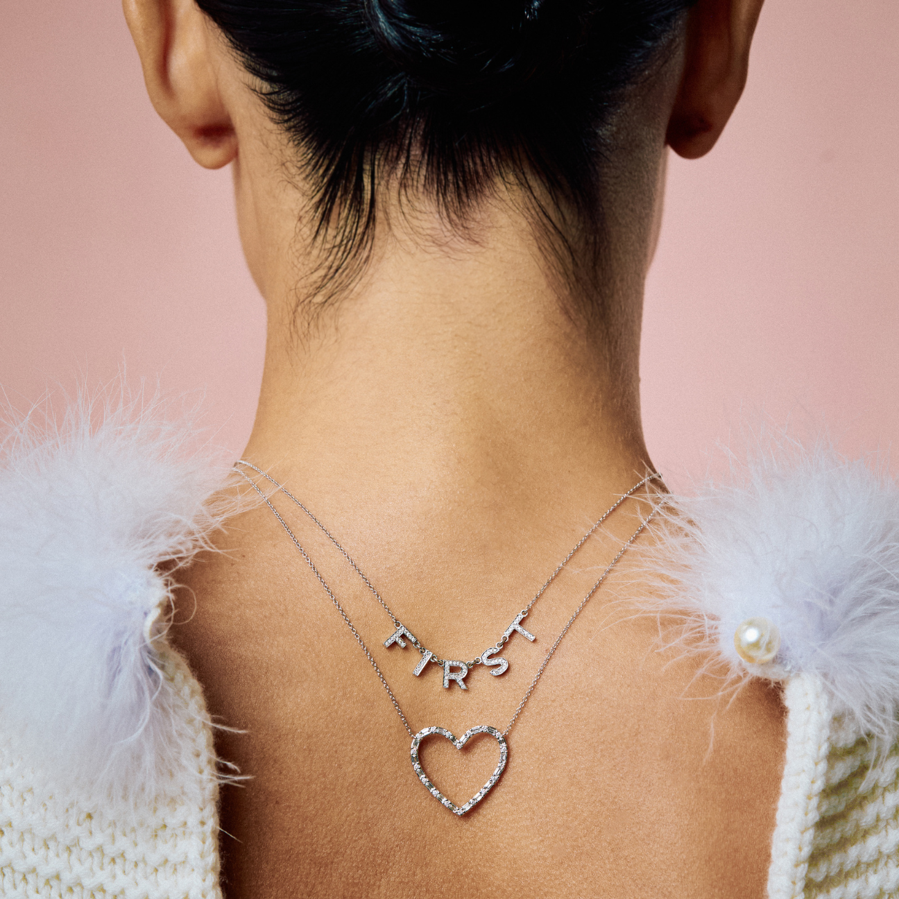 Personalised Diamond Letter Necklace