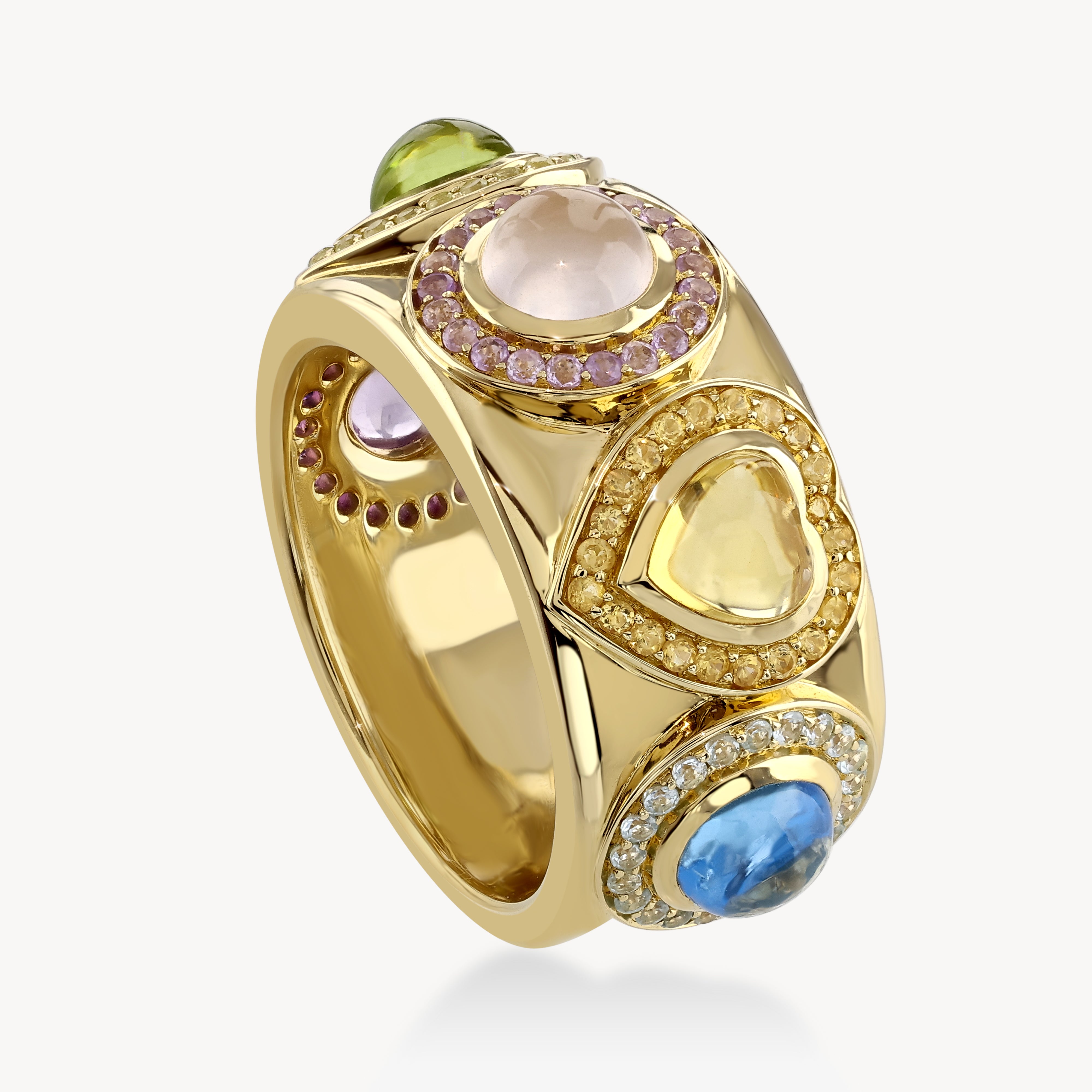 Cabochon Stone Ring / Size N