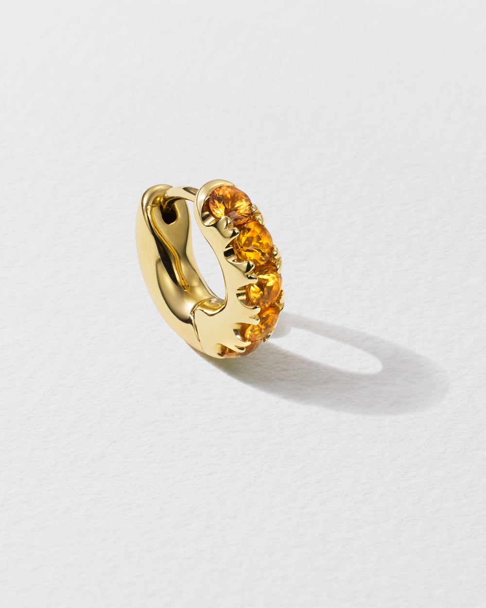 Super Duper Yellow Sapphire Hoop Earring