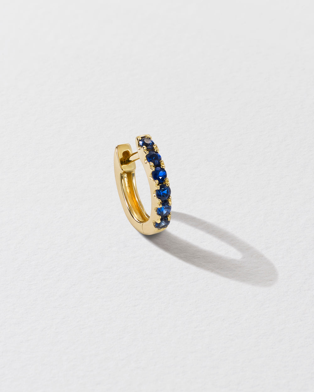 Blue Sapphire Huggie Earring
