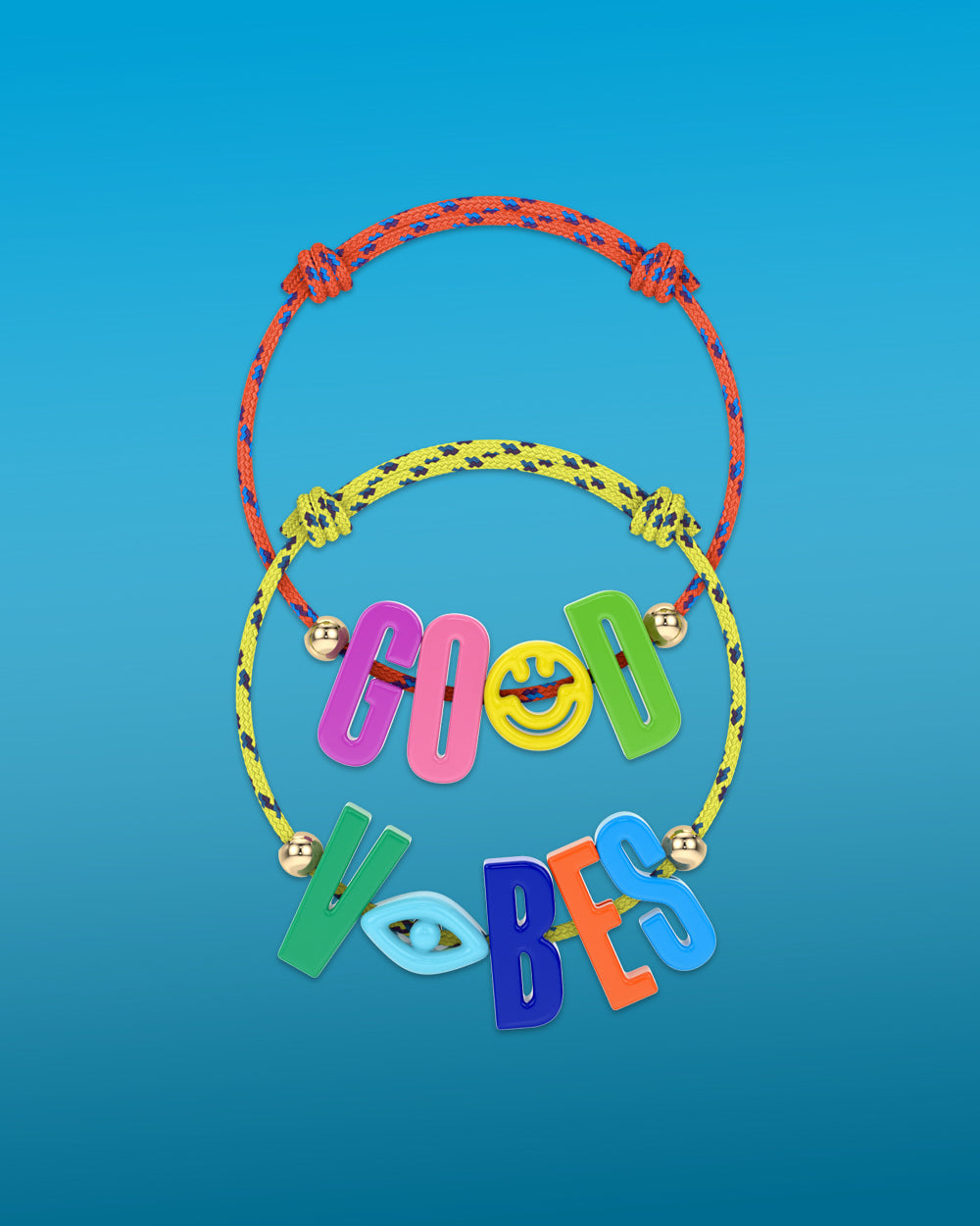 'Good Vibes' Cord Bracelet Set