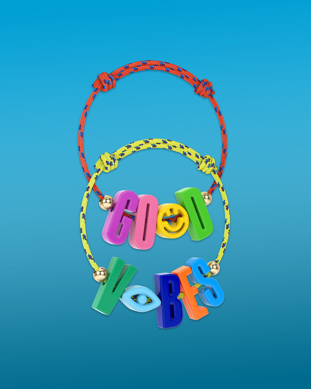 'Good Vibes' Cord Bracelet Set