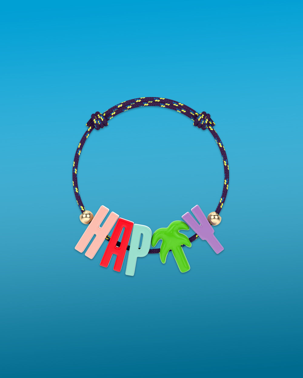 'Happy' Cord Bracelet