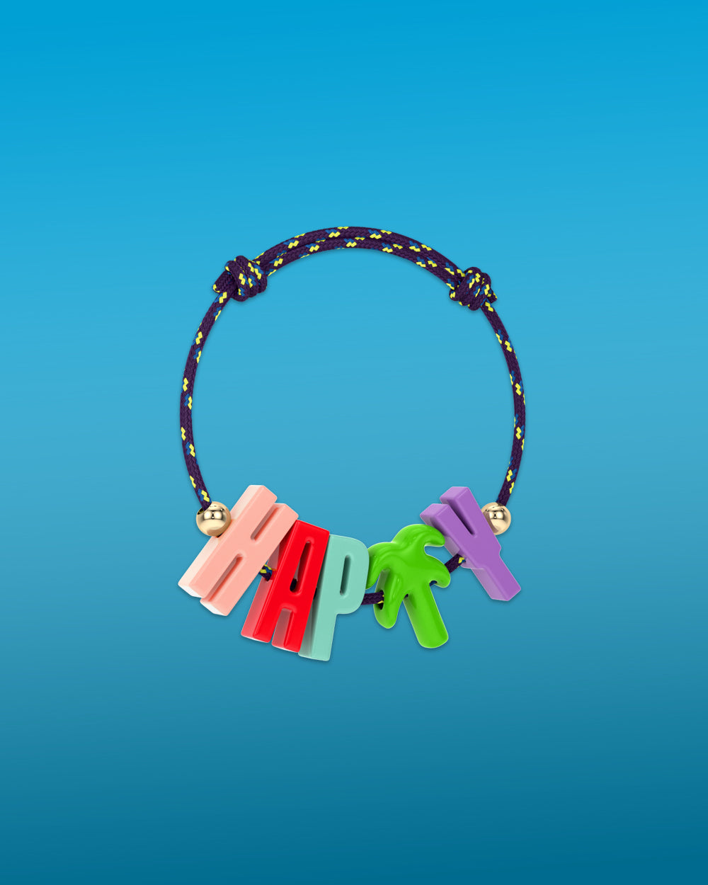'Happy' Cord Bracelet