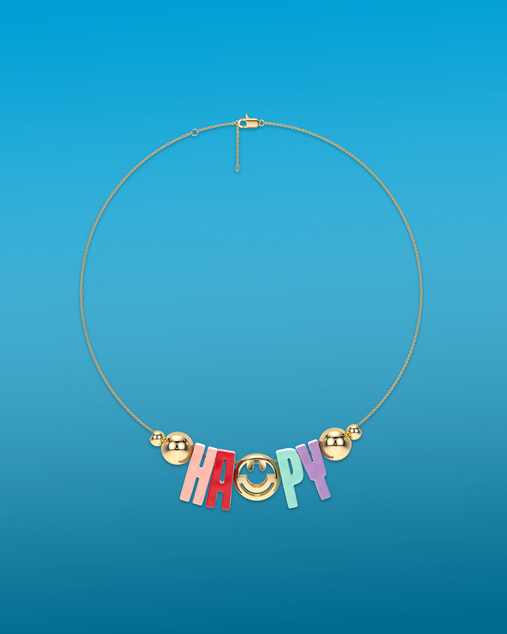 'Happy' Chain Necklace