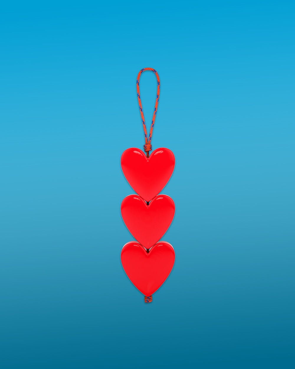 Trio of Hearts Cord Bag Charm