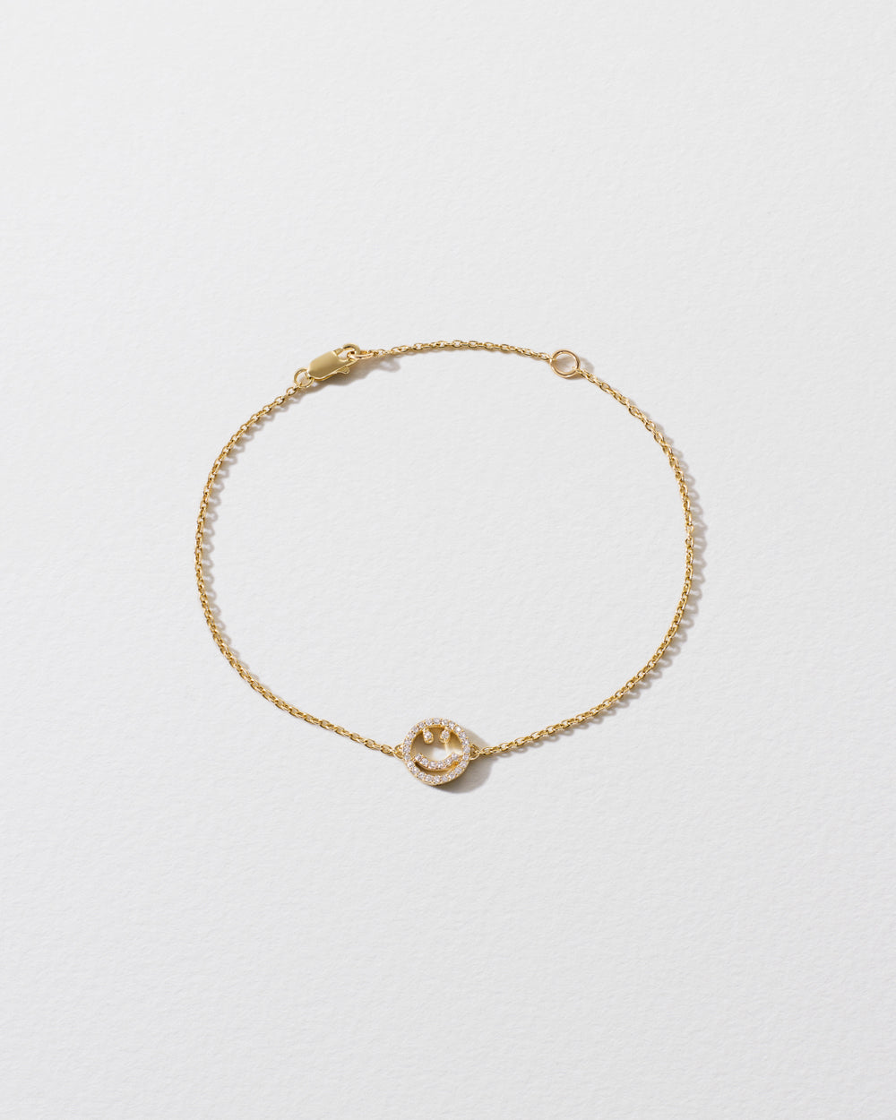 Diamond Happy Face Icon Bracelet