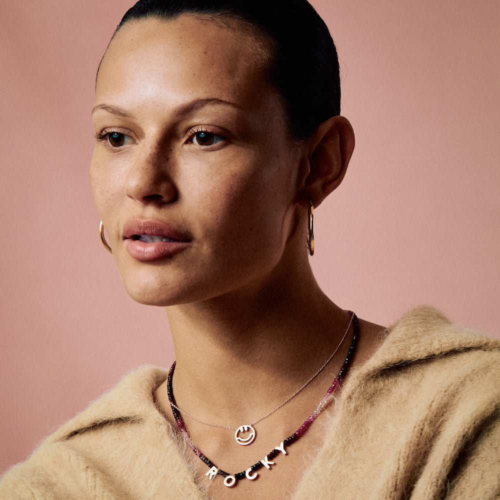 Personalised Gold Letter Beaded Necklace