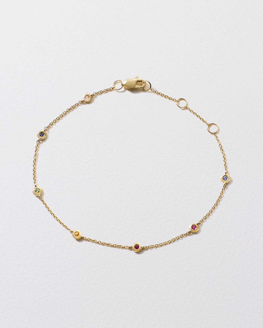 Rainbow Sapphire Skittle Bracelet