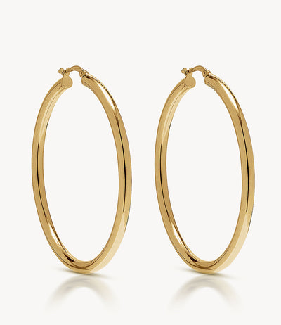 Large Classic Slim Gold Hoops