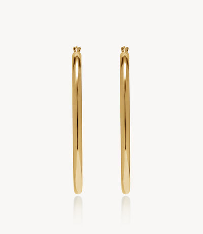 Large Classic Slim Gold Hoops