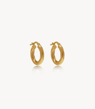 The Small Skinny Janet, Gold Retro Hoops