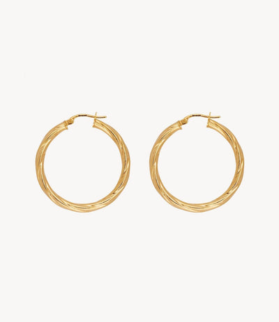 The Skinny Janet, Gold Retro Hoops - Roxanne First