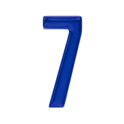 Number 7 Resin Charm