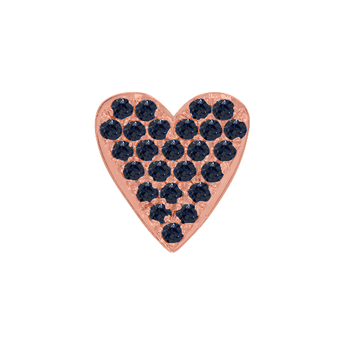 Black Diamond + 14k Rose Gold Emoji Charm