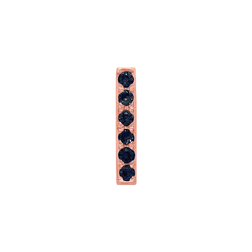 Black Diamond + 14k Rose Gold Letter Charm