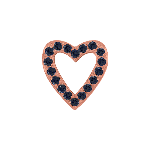Black Diamond + 14k Rose Gold Emoji Charm