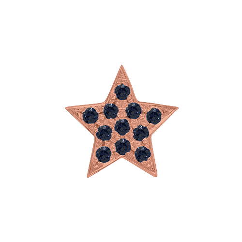 Black Diamond + 14k Rose Gold Emoji Charm