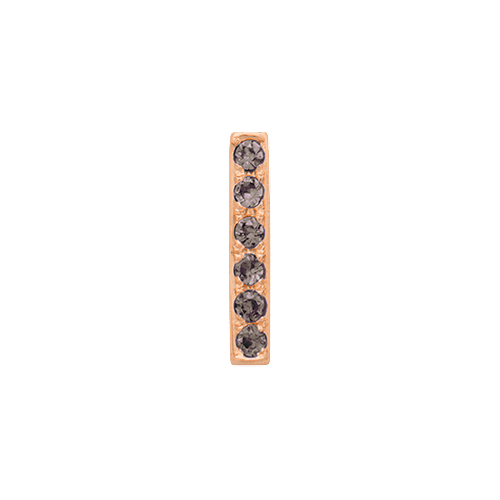 Brown Diamond + 14k Rose Gold Letter Charm