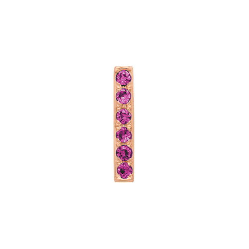 Pink Sapphire + 14k Rose Gold Letter Charm