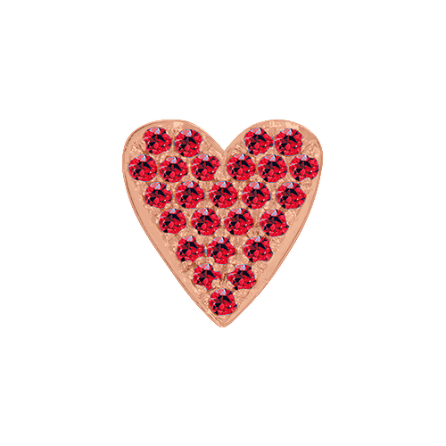 Ruby + 14k Rose Gold Emoji Charm