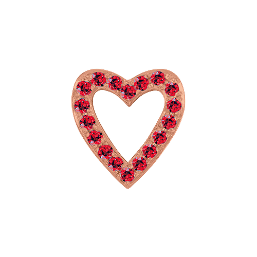 Ruby + 14k Rose Gold Emoji Charm
