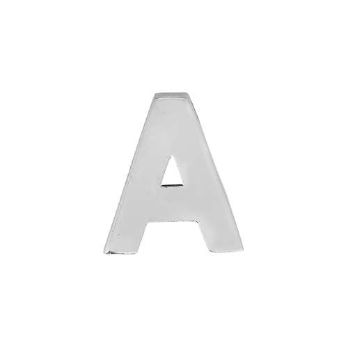 14k White Gold Letter Charm