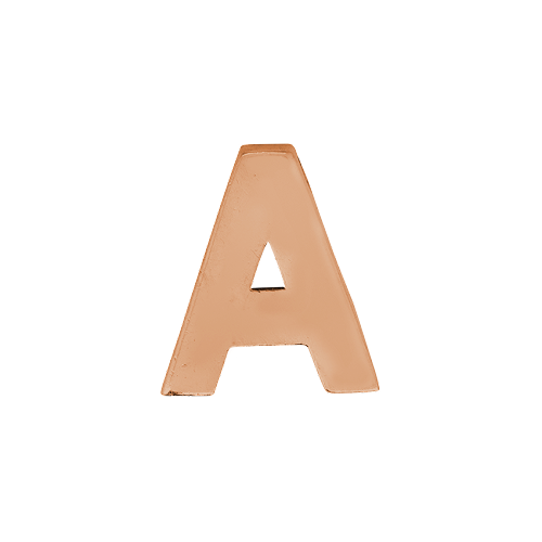 14k Rose Gold Letter Charm