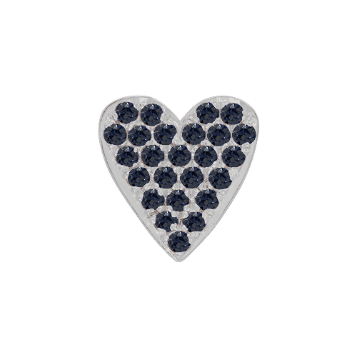 Black Diamond + 14k White Gold Emoji Charm