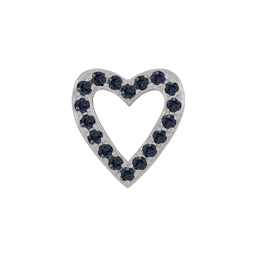 Black Diamond + 14k White Gold Emoji Charm