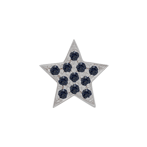 Black Diamond + 14k White Gold Emoji Charm