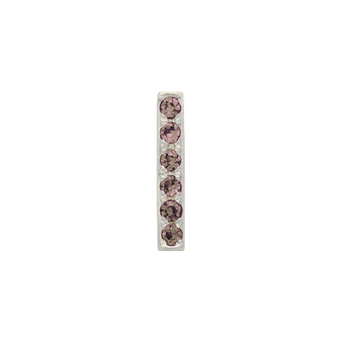Brown Diamond + 14k White Gold Letter Charm