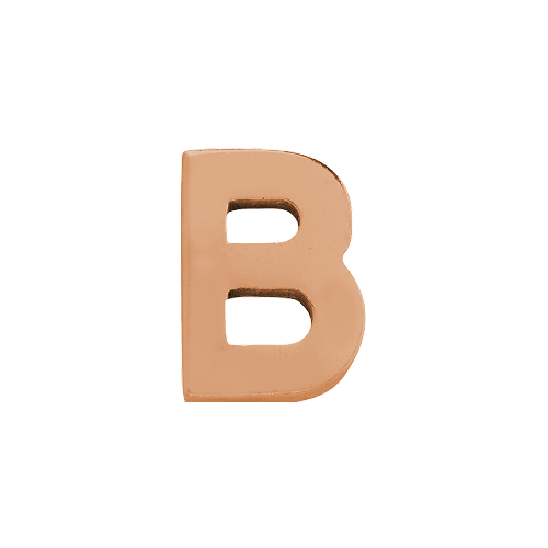 14k Rose Gold Letter Charm