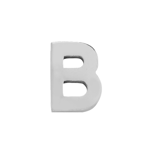 14k White Gold Letter Charm