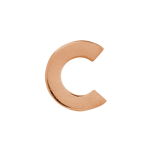 14k Rose Gold Letter Charm