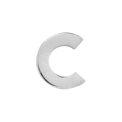 14k White Gold Letter Charm