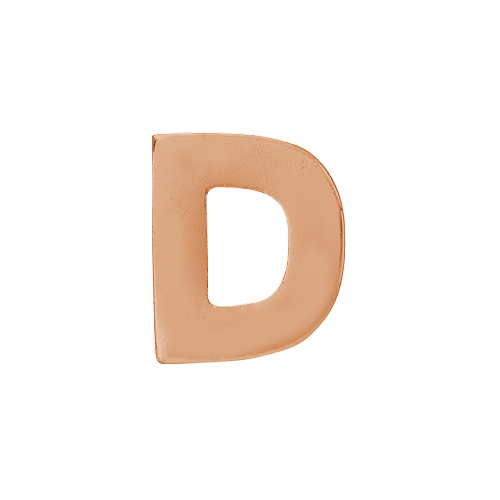 14k Rose Gold Letter Charm