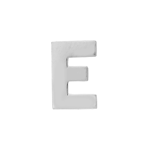 14k White Gold Letter Charm