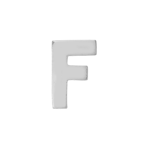 14k White Gold Letter Charm