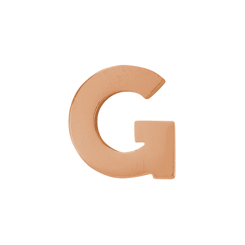 14k Rose Gold Letter Charm