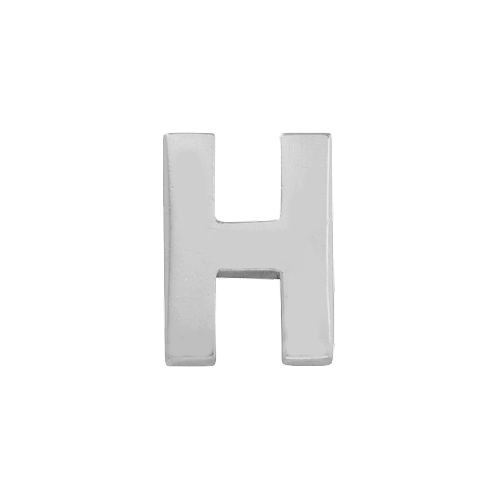 14k White Gold Letter Charm