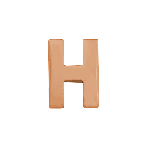 14k Rose Gold Letter Charm