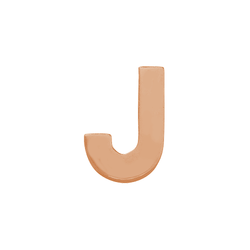 14k Rose Gold Letter Charm