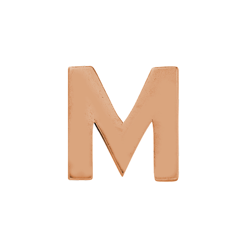 14k Rose Gold Letter Charm