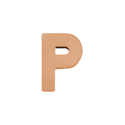 14k Rose Gold Letter Charm