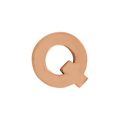 14k Rose Gold Letter Charm