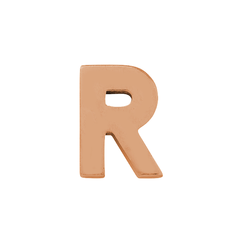14k Rose Gold Letter Charm