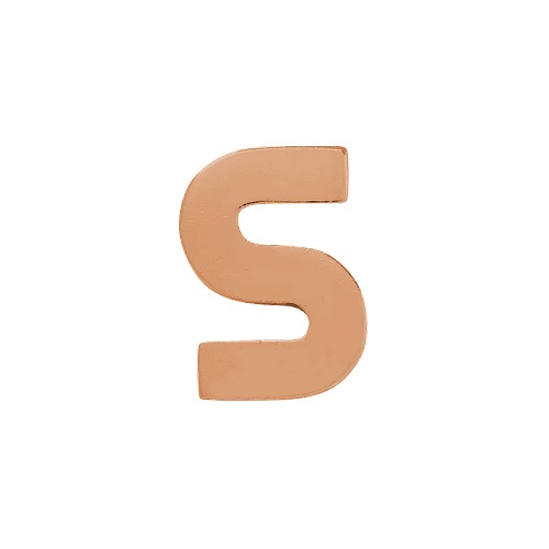 14k Rose Gold Letter Charm