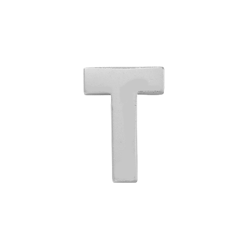 14k White Gold Letter Charm