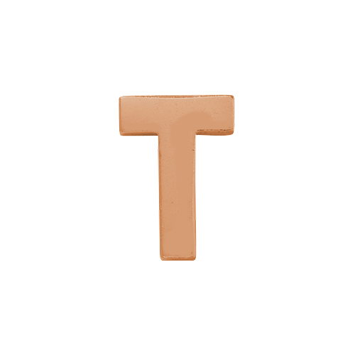 14k Rose Gold Letter Charm